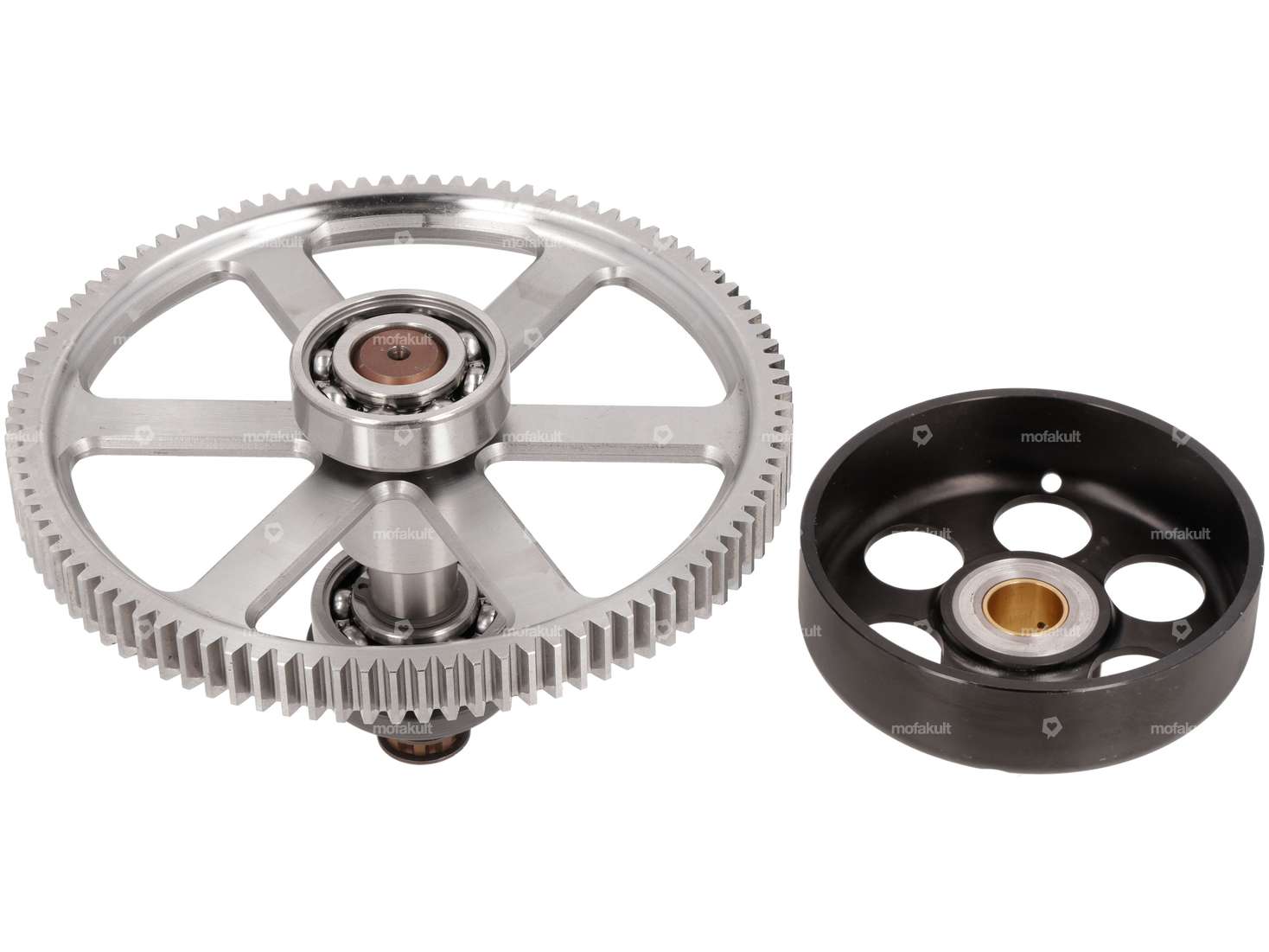 Set cestello frizione e corona ASP 19:94 denti KTM SX50 CNC | Puch E50 Carousel Image 2