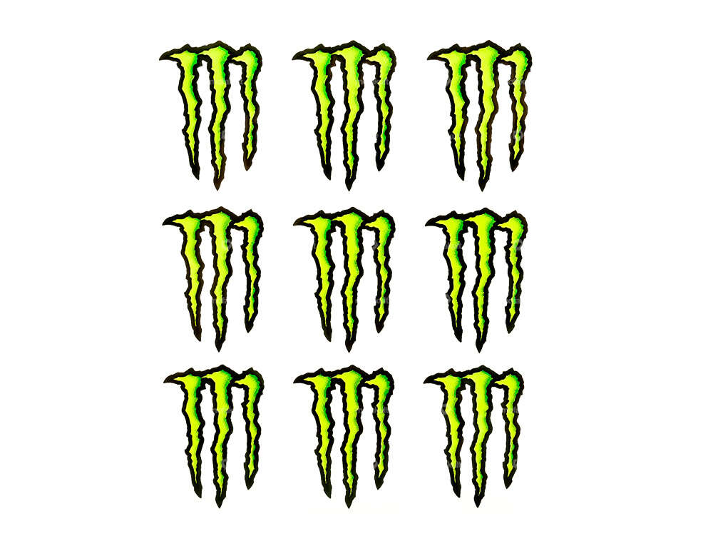 Set di adesivi Monster Energy 9 pezzi. Carousel Image 1