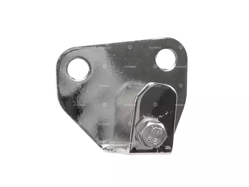 Universal 7.5" Chrome Exhaust Bracket With 6 Holes & M8 Hardware - EMGO 80-62318
