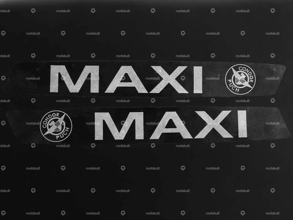 Adesivo serbatoio Puch Maxi bianco Carousel Image 1