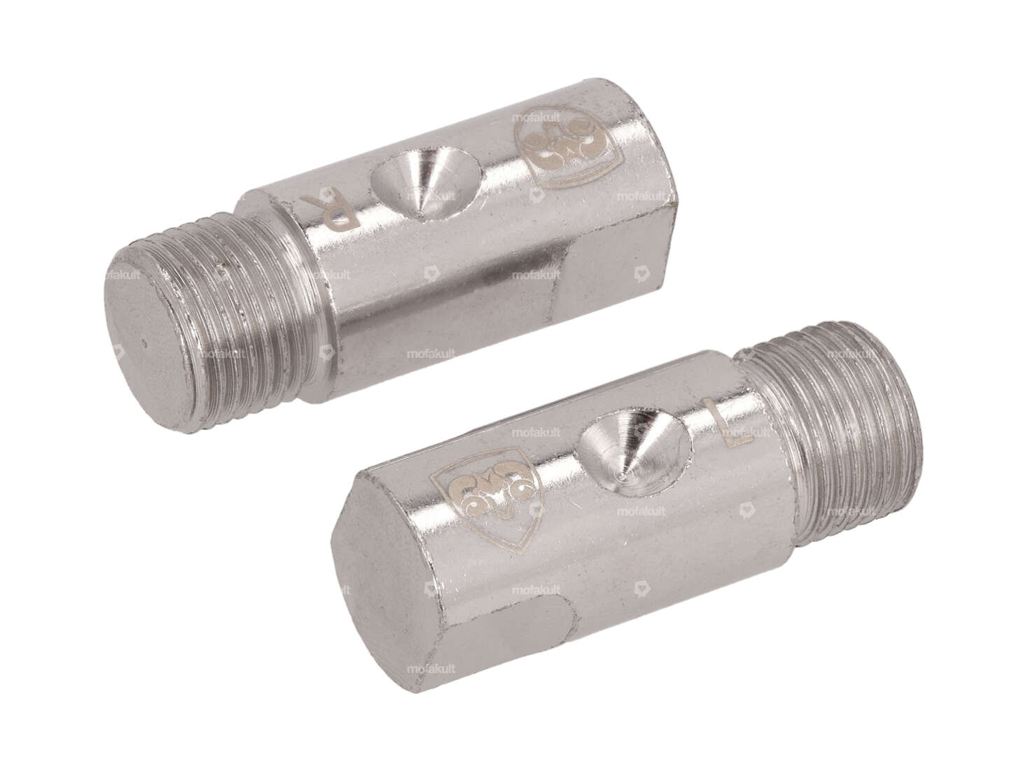 66HEROES Kit de boulons 9/16" court bras de pédale chrome Carousel Image 1