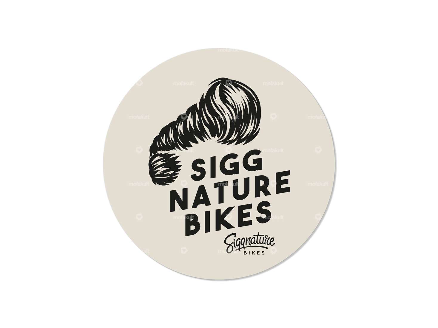 Adesivo per siglatura "Tolle" Ø 70 mm beige Carousel Image 1