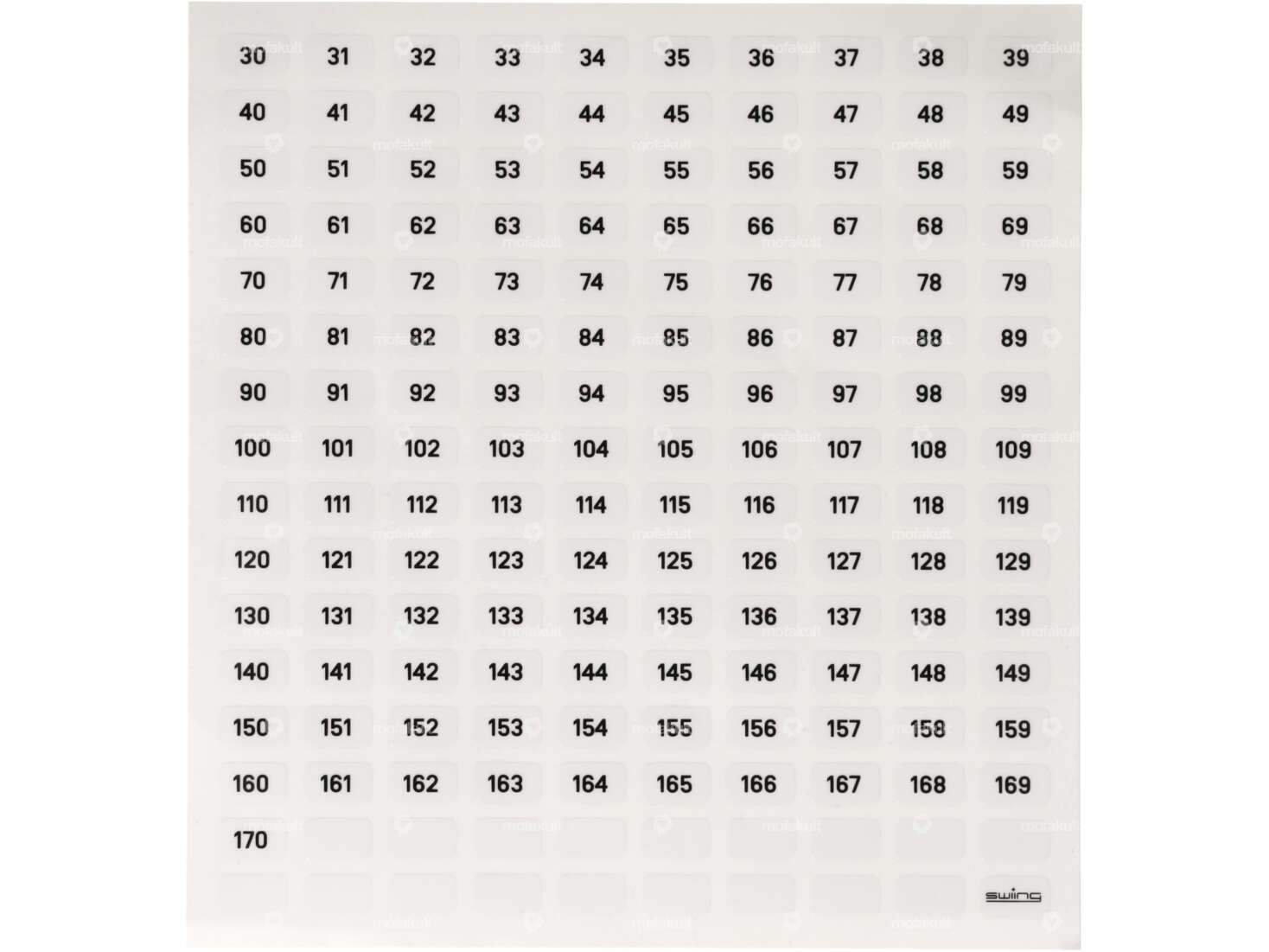 swiing® revival sticker sheet 30 - 170 Nozzle labeling Carousel Image 1