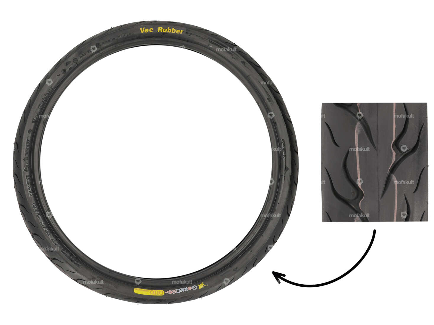 VeeRubber 70/80 x 17" Reifen VRM360 (V360) GEKKO STAR Semi-Slick Carousel Image 1