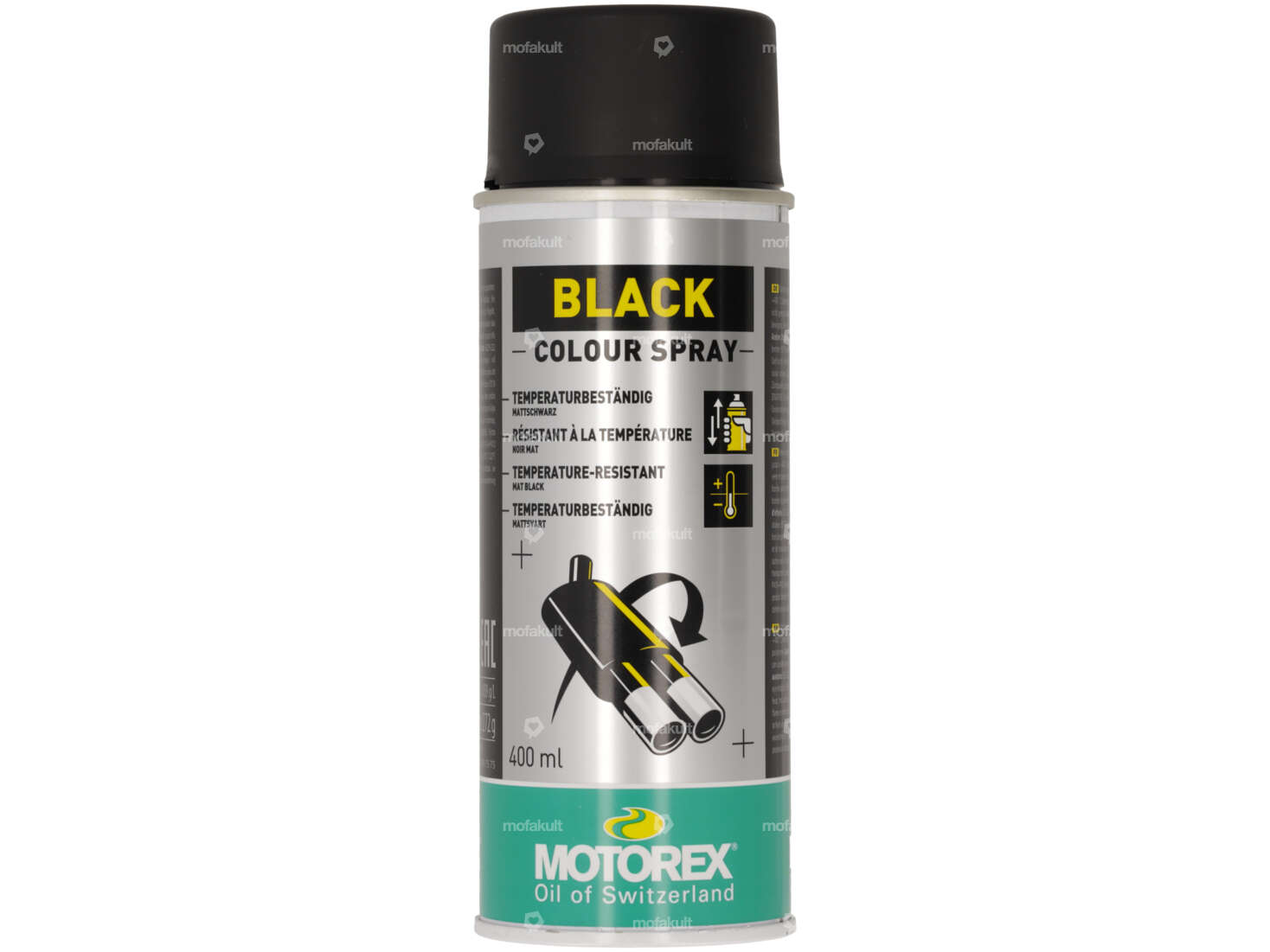 Motorex vernice per alte temperature nera 400 ml Carousel Image 1