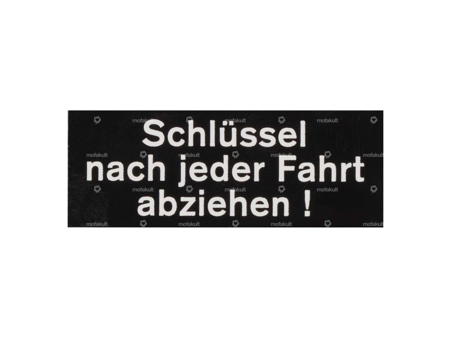 Aufkleber Cockpit «Zündschlüssel abziehen» | Hercules Prima, Optima Carousel Image 1