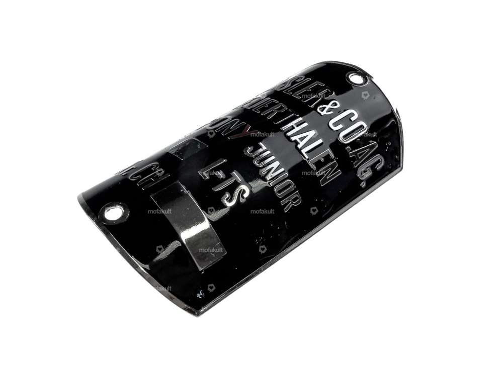 Typenschild für Steuerrohr (gebogen) schwarz | Pony Junior Carousel Image 2