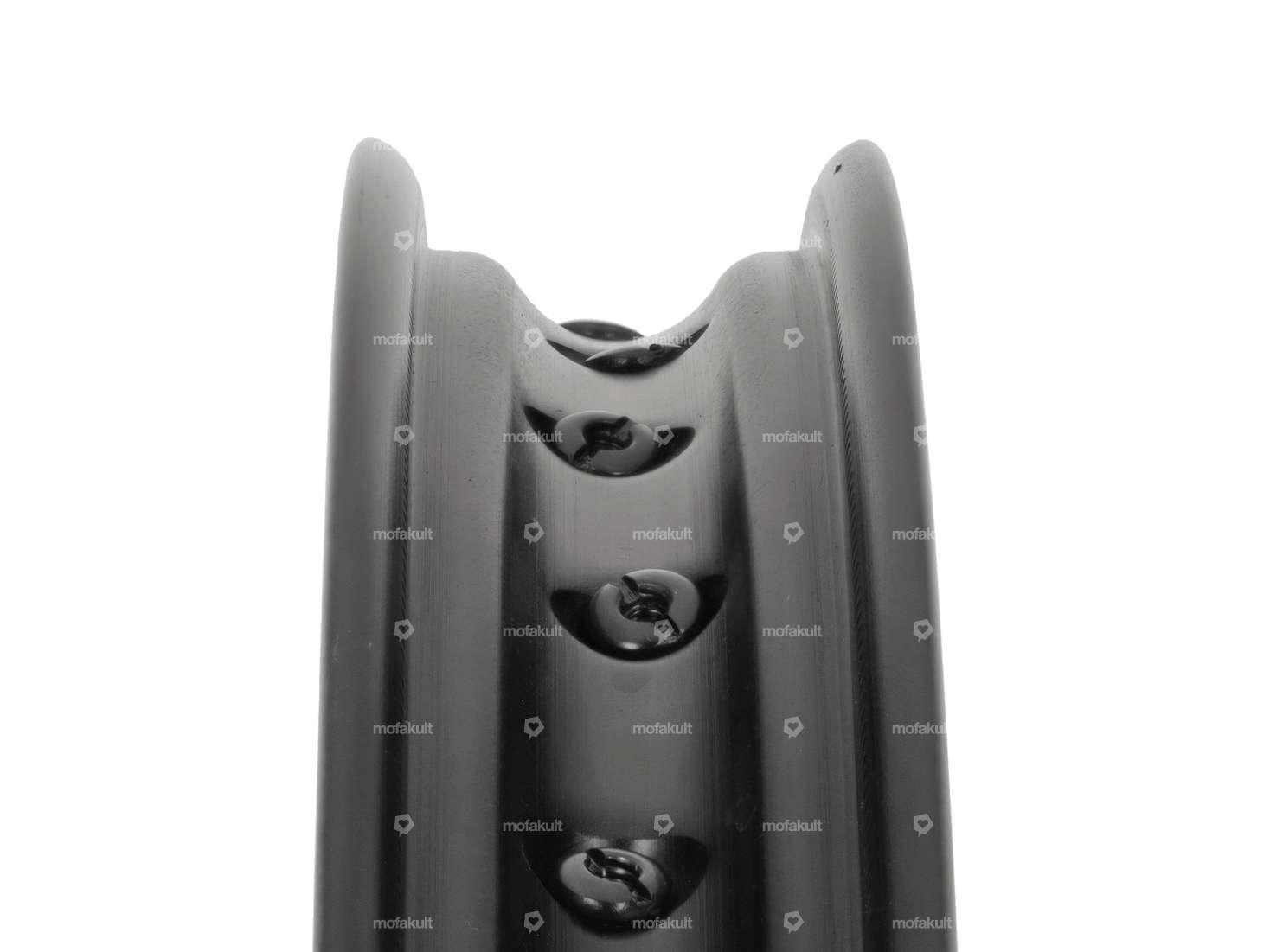 Cerchio a raggi 17" posteriore in alluminio CNC nero pieno Carousel Image 3