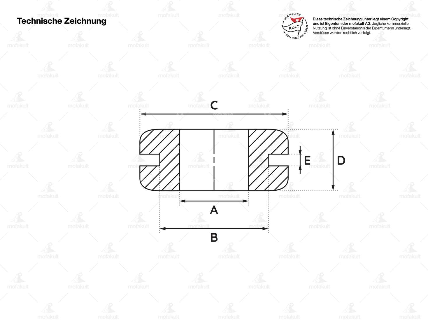 Kabeltülle Scheinwerferträger | Puch DS50, VZ50, VS50, MV50 Carousel Image 2