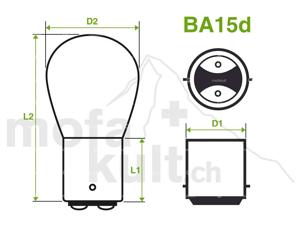 GPO headlight angular chrome / black without switch Carousel Image 3