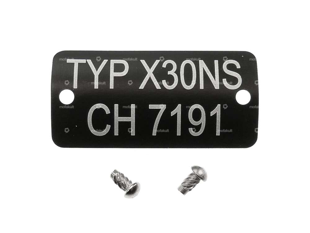 swiing® revival Plaque signalétique TYP X30 NS CH7191 | Puch Carousel Image 1