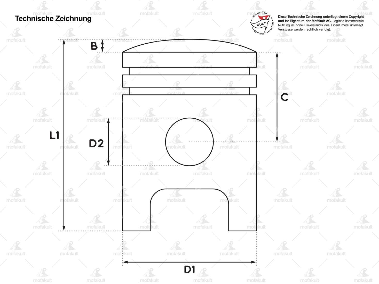 Pistone Airsal 46 mm | Puch Carousel Image 2