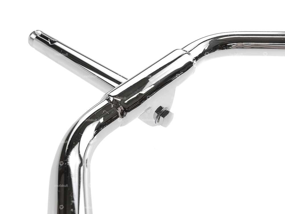 Handlebar with stem 15 cm curved chrome Carousel Image 3