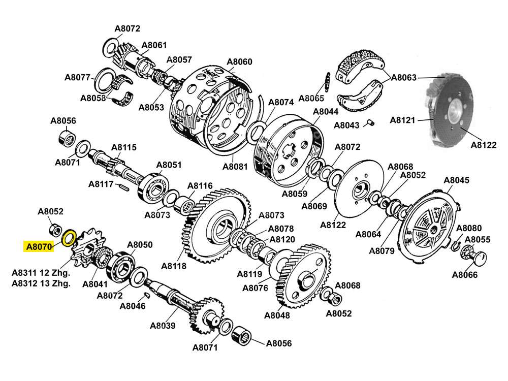 swiing® revival U-Scheibe (12/21/0.4 mm) Ritzel Motor | Beta 521 & 512 (A8070) Carousel Image 2