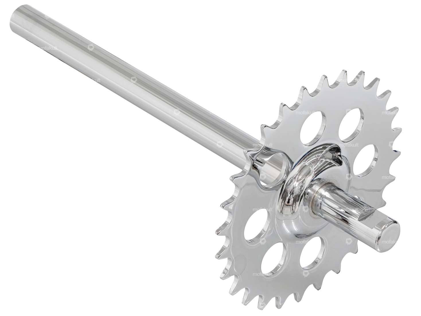 GPO Tretachse mit Kranz Chrom | Puch Supermaxi LG1, LG2 Carousel Image 1