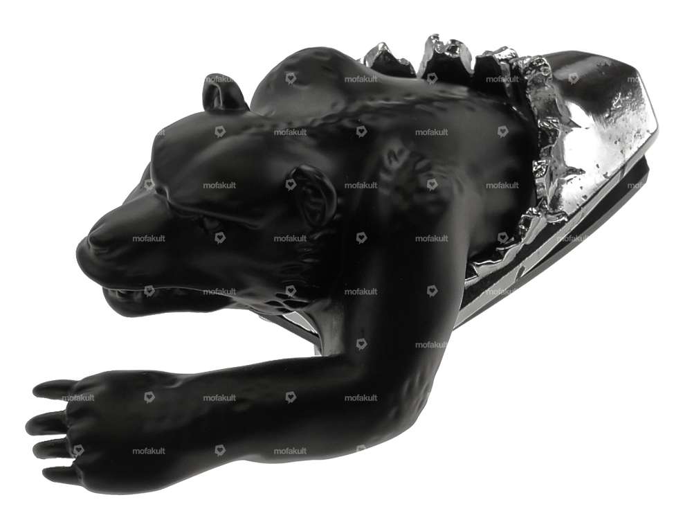 Figurine décorative Hunting Bear grande Chrome / noir Carousel Image 2