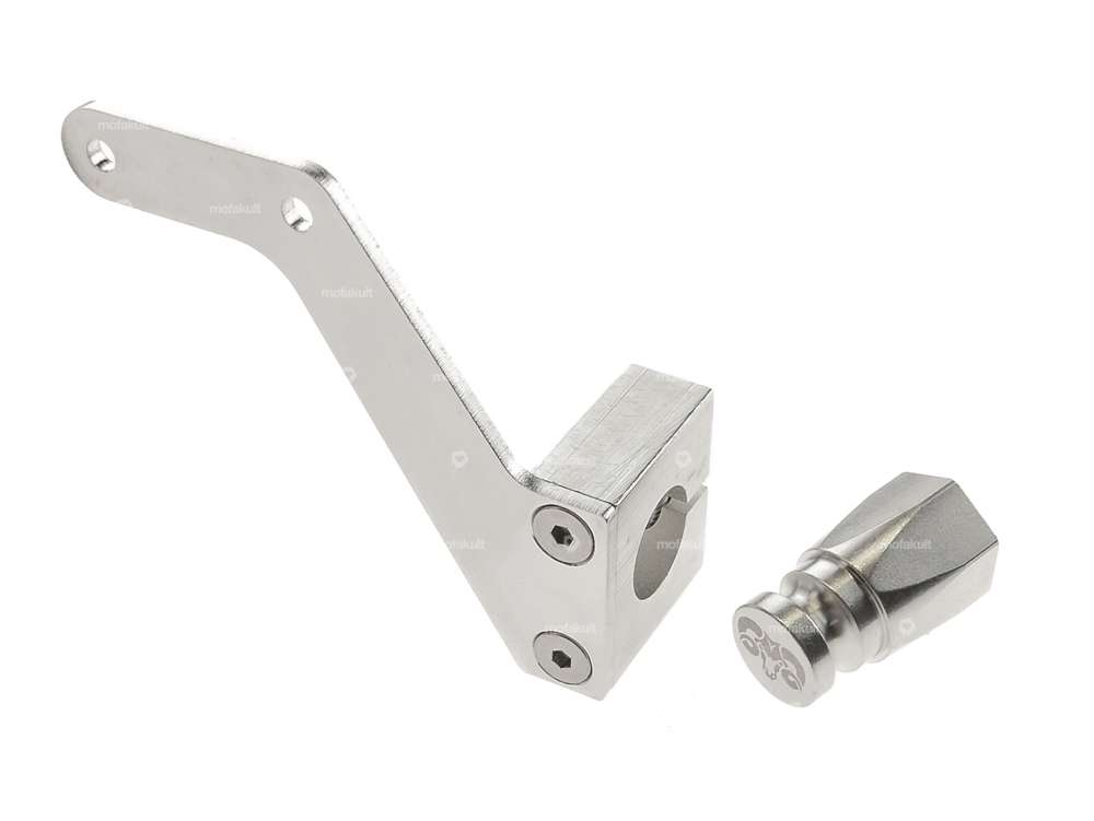 66HEROES Porta targa laterale incl. perno di montaggio Inox (versione DE) Carousel Image 2