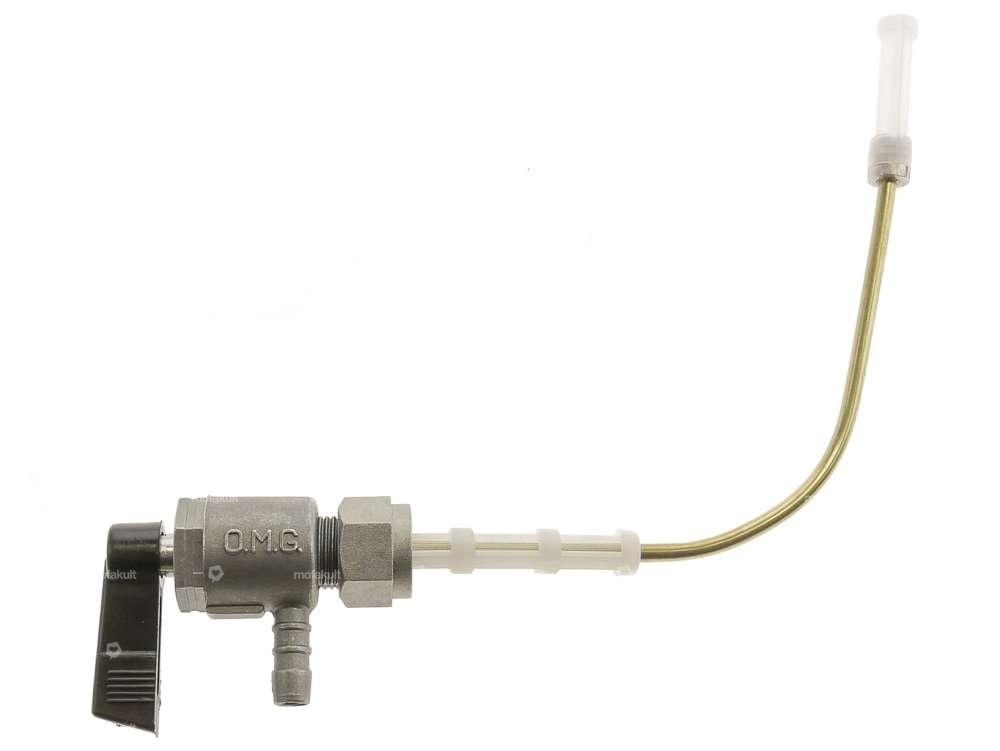 OMG robinet d'essence horizontal M12x1 (avec écrou) sortant par le bas | Puch Maxi N, S Carousel Image 1