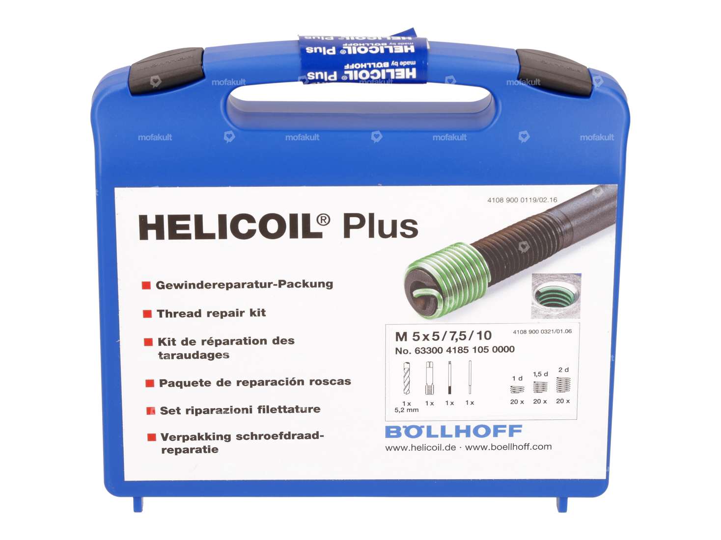 Kit de réparation de filetage HeliCoil M5 (outil professionnel) Carousel Image 1