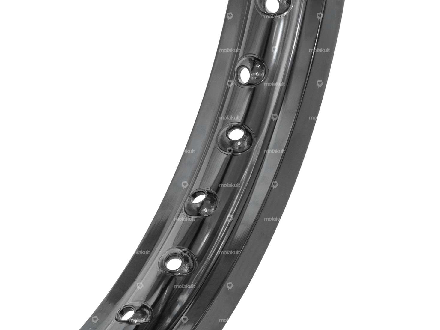 Anneau de jante 1.60 x 16" (56 mm) Alu noir anodisé Carousel Image 2