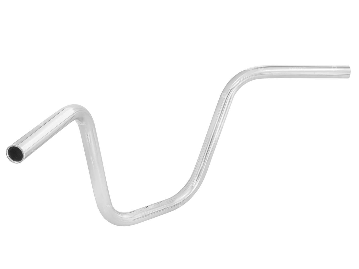 GPO piastra forcella manubrio 25 cm curva cromo Carousel Image 2