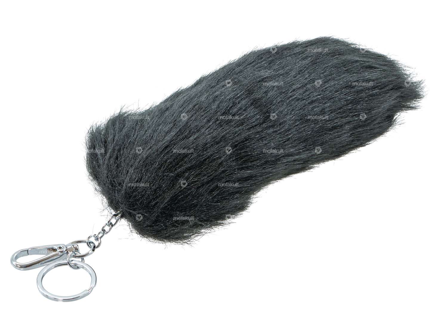 Foxtail pendant black (faux fur) Carousel Image 1