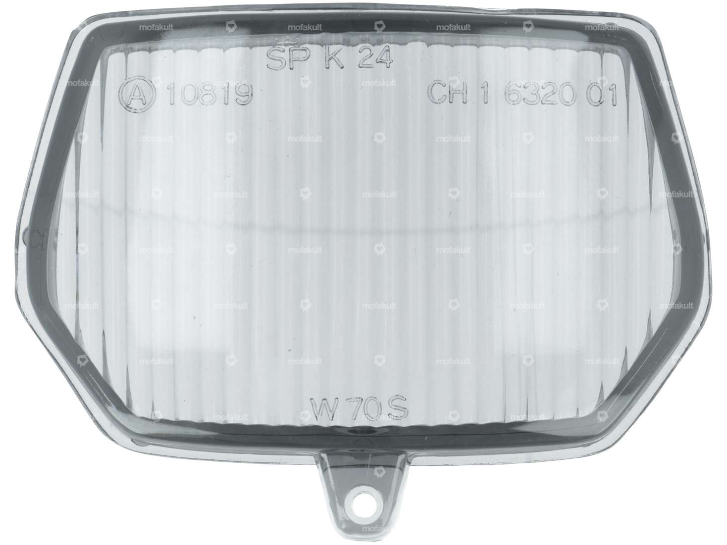 GPO Glas Scheinwerfer blau eckig Carousel Image 1