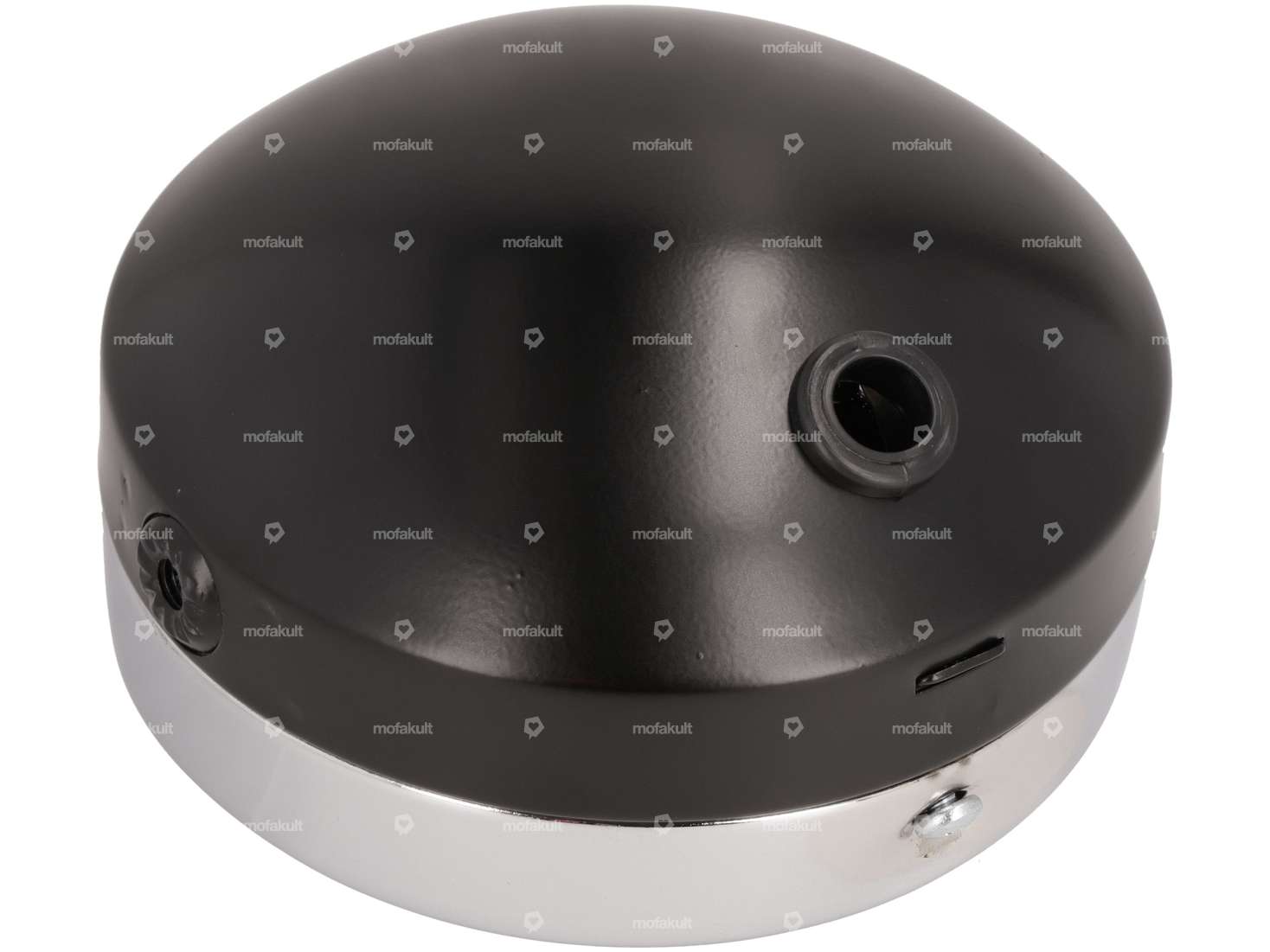 GUIA headlight round Ø 14 cm chrome / black (spoiler) Carousel Image 2