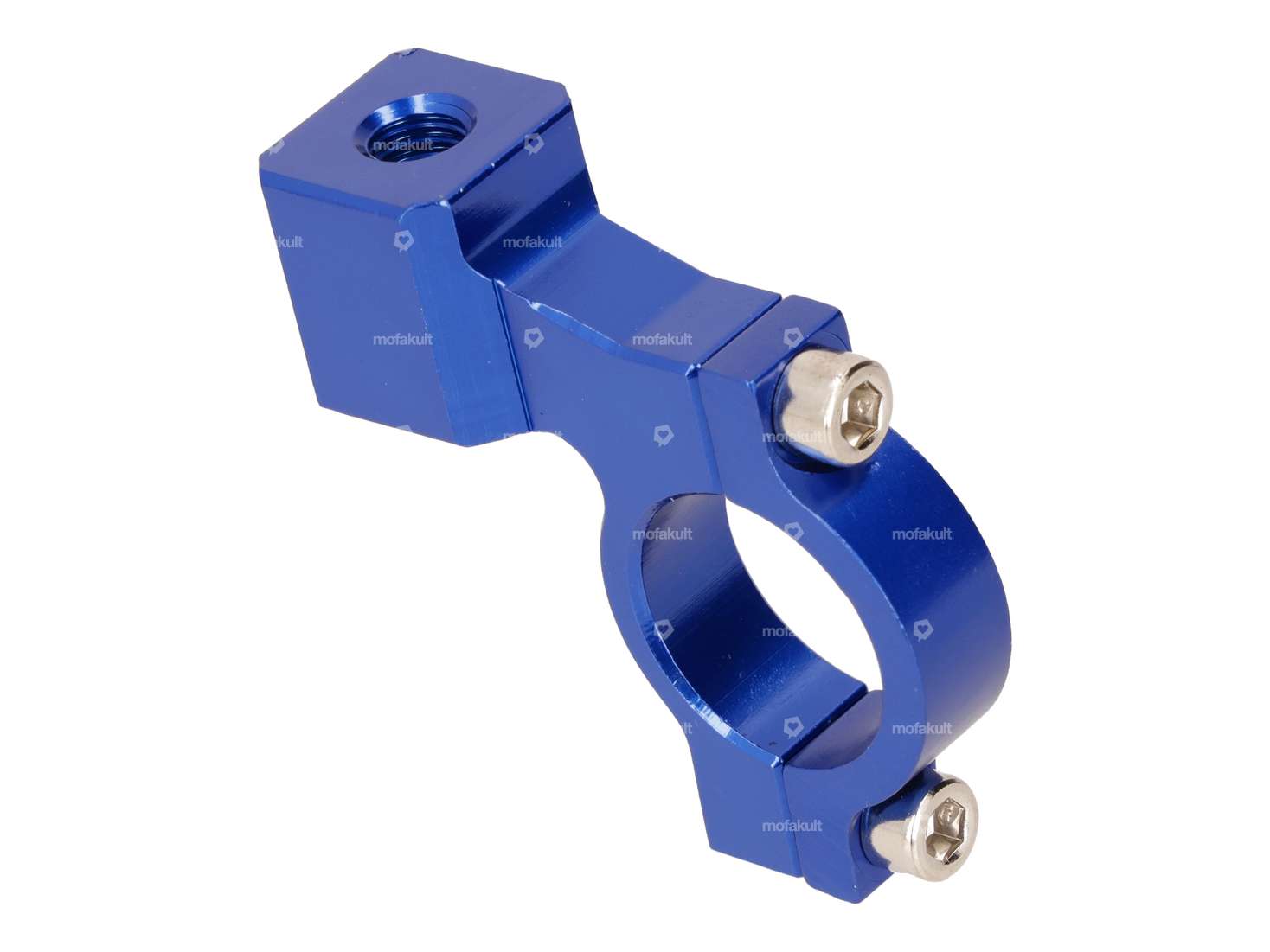 Spiegelhalterung M8 Alu blau Carousel Image 1
