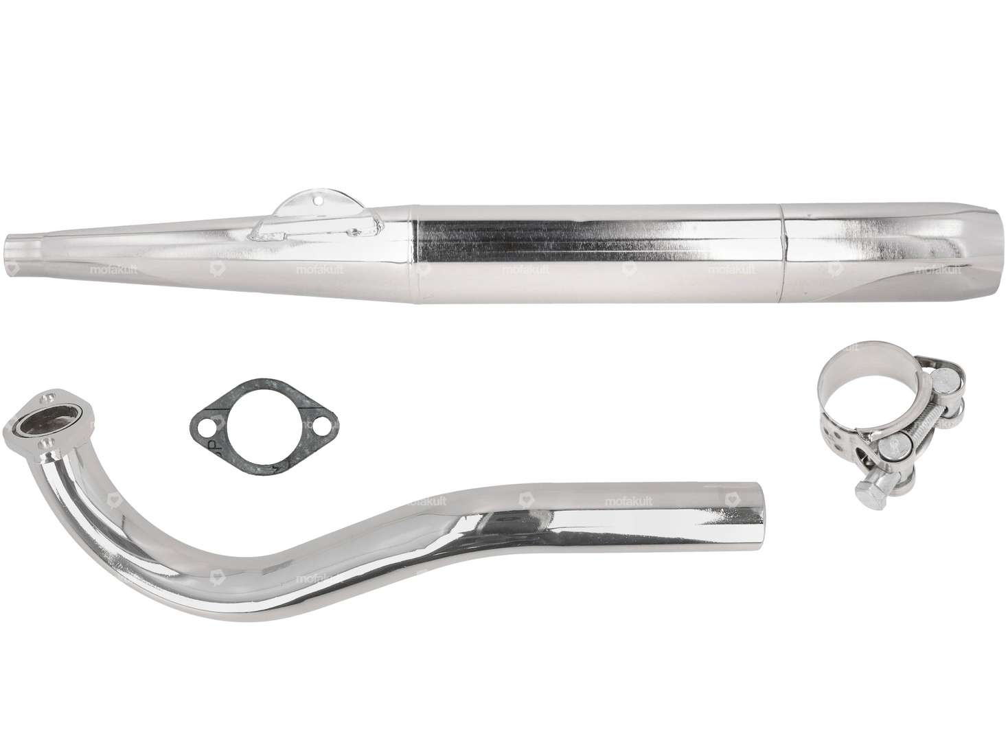 swiing® sigaro di scarico ingegnoso 28 / 70 mm cromo | Puch Supermaxi LG1/LG2 Carousel Image 1