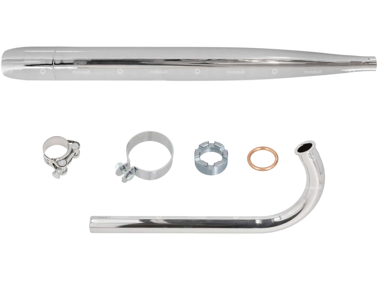 swiing® ingenious Resonanz-Auspuff-Set Ø 28 / 70 mm getarnt | Sachs 50/2, 50/3 Carousel Image 1