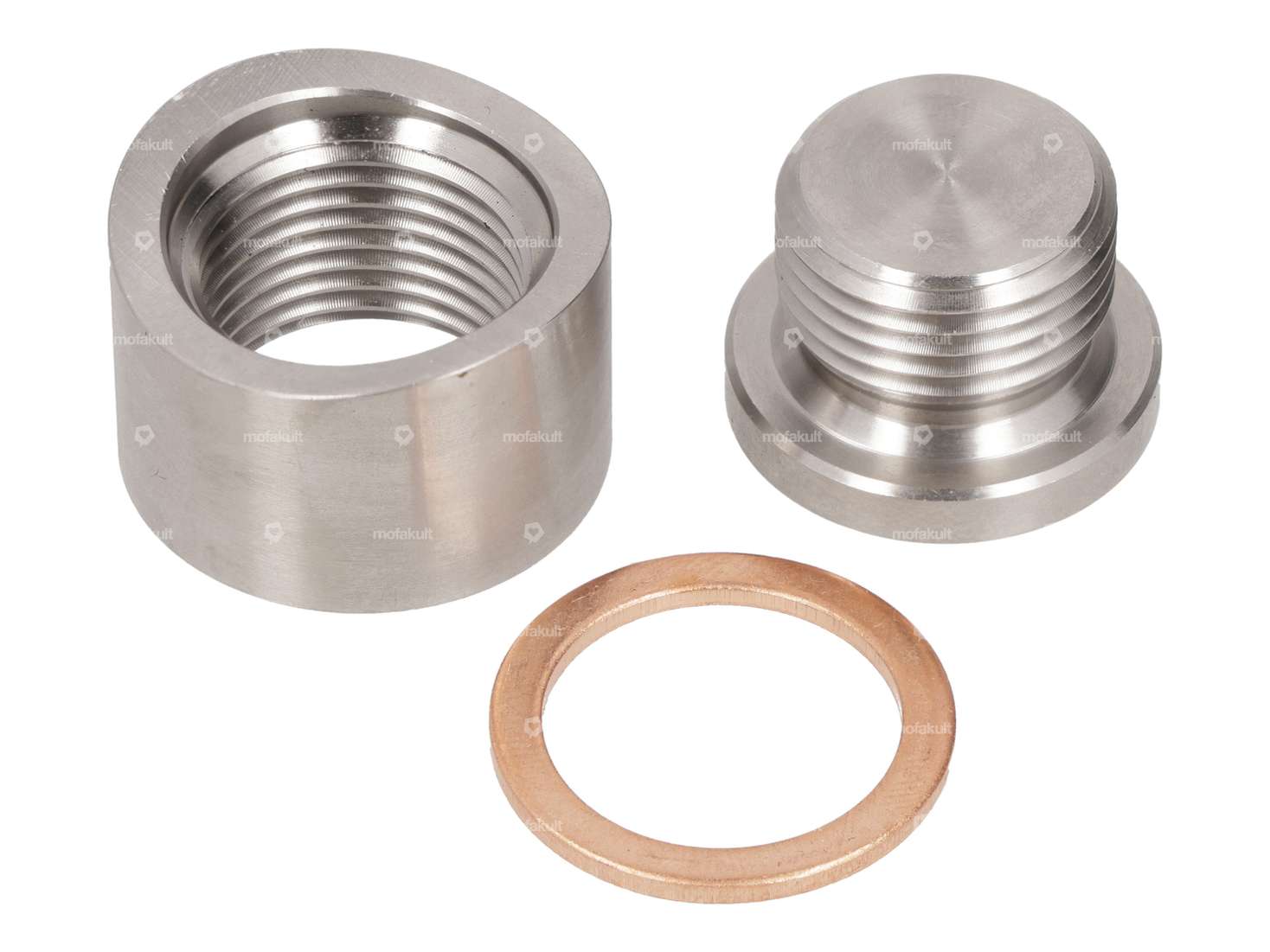 Set di dadi a saldare M18x1,5 Connessione Lambda Inox Carousel Image 1