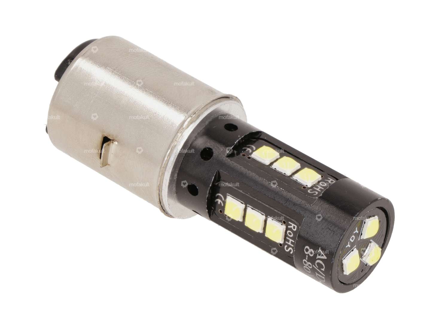 LED bulb 8V - 80V (BA20d) white 2-phase Carousel Image 2