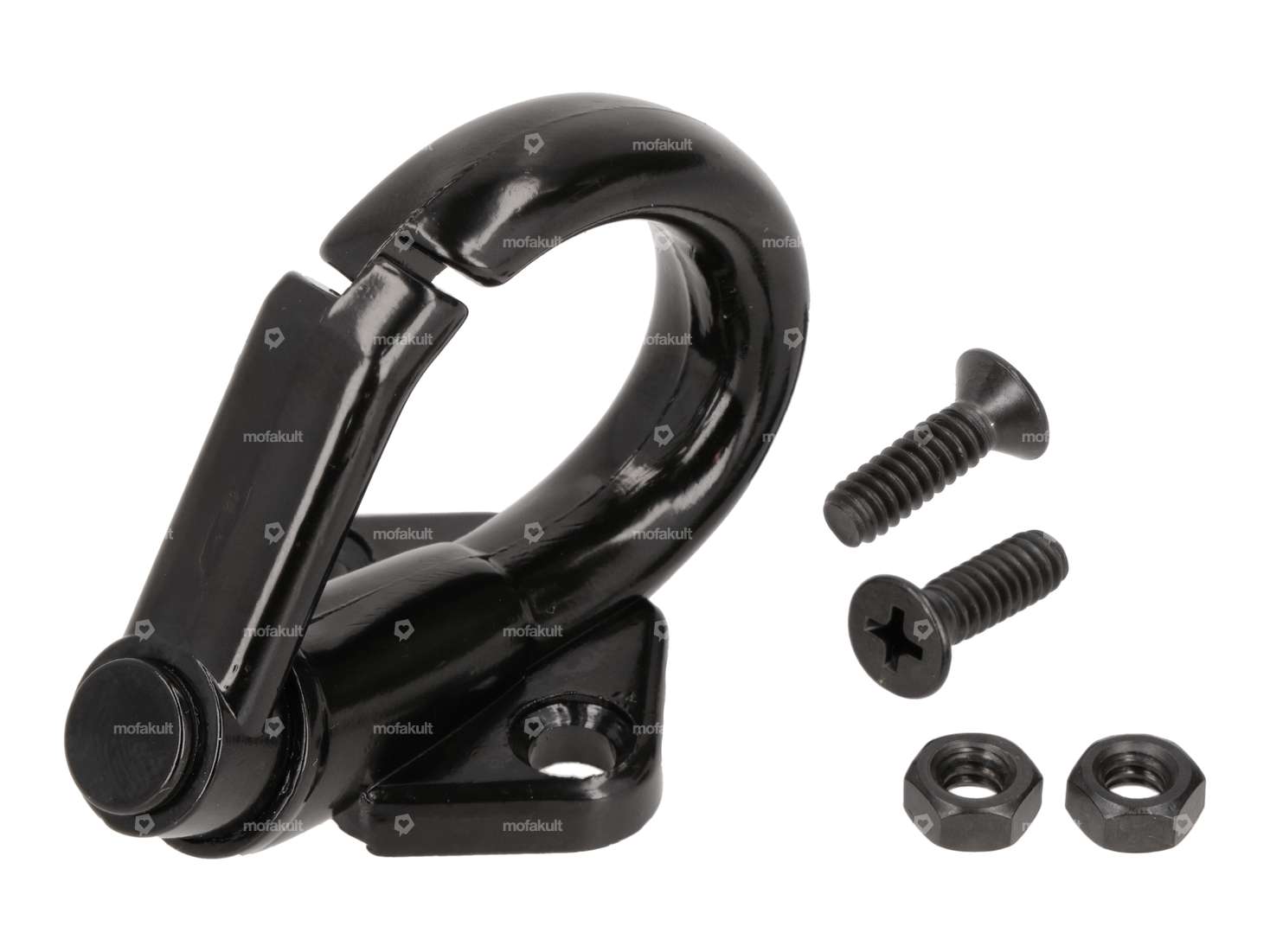 crochet pour bagages / crochet pour casque alu noir | Vespa Carousel Image 1