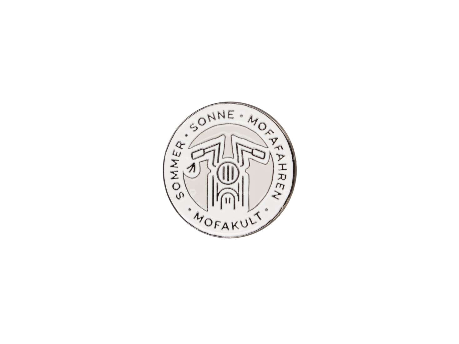 mk-merch Pin "Sommer-Sonne-Mofafahren" Ø 30 mm Carousel Image 1