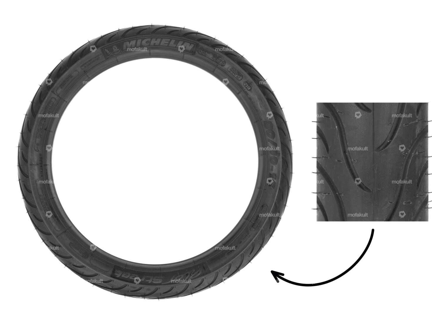 Pneu Michelin 80/90 x 16" Pilot Street Semi-Slick Carousel Image 1