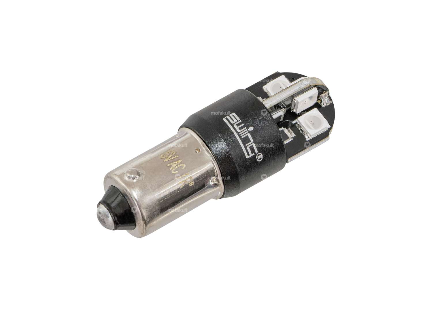 swiing® ingenious LED Birne rot Rücklicht 6V (BA9s) 1-phasig Carousel Image 1