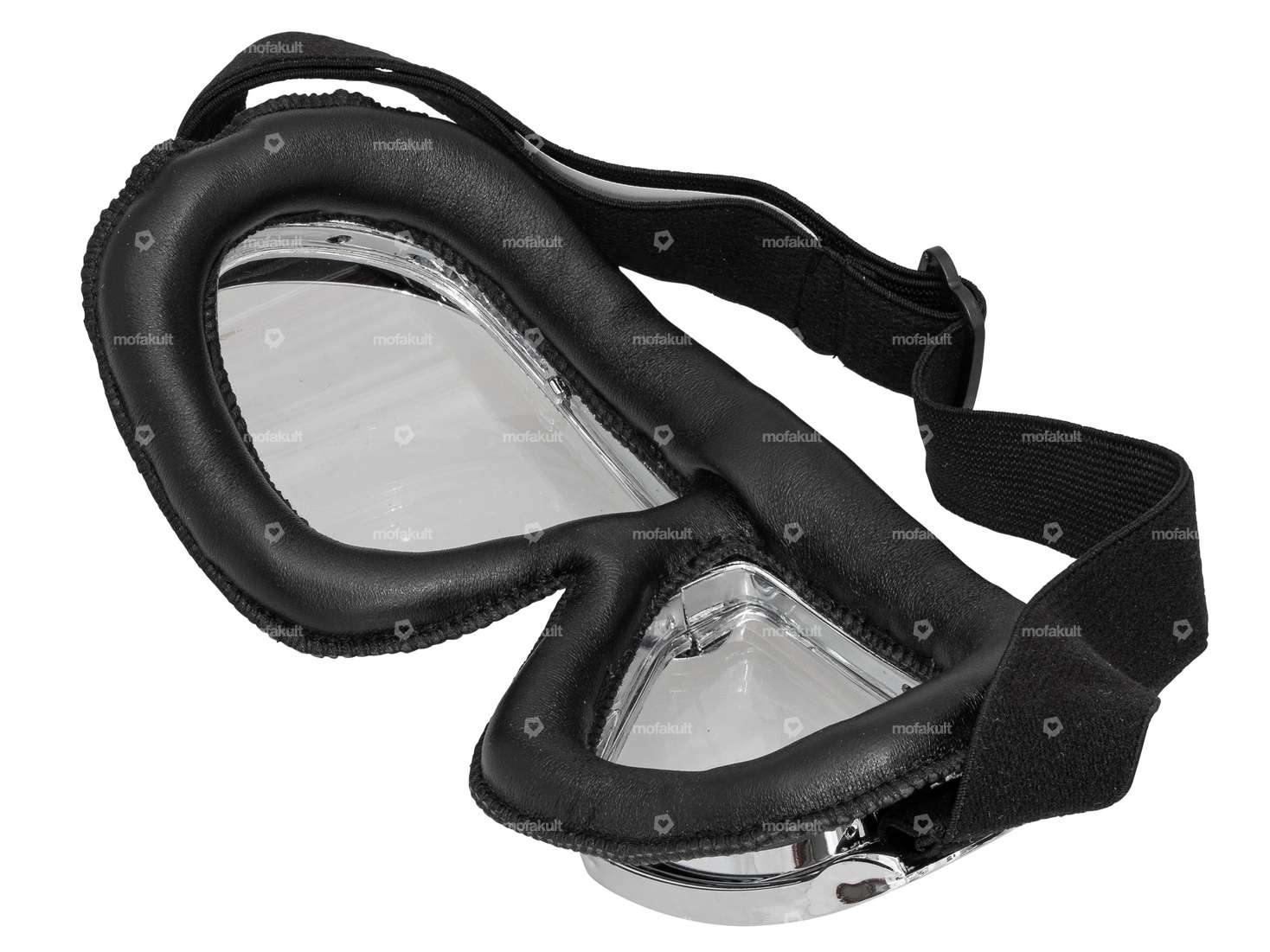 Occhiali da aviatore curvi cromati Carousel Image 2