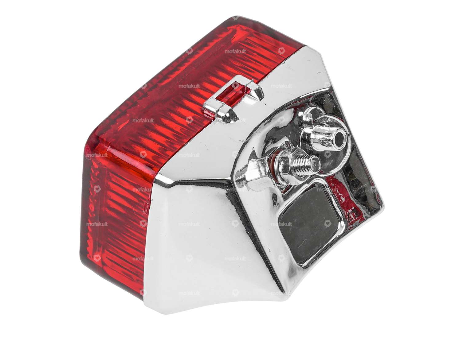 Feu arrière chrome brillant - rouge Carousel Image 2