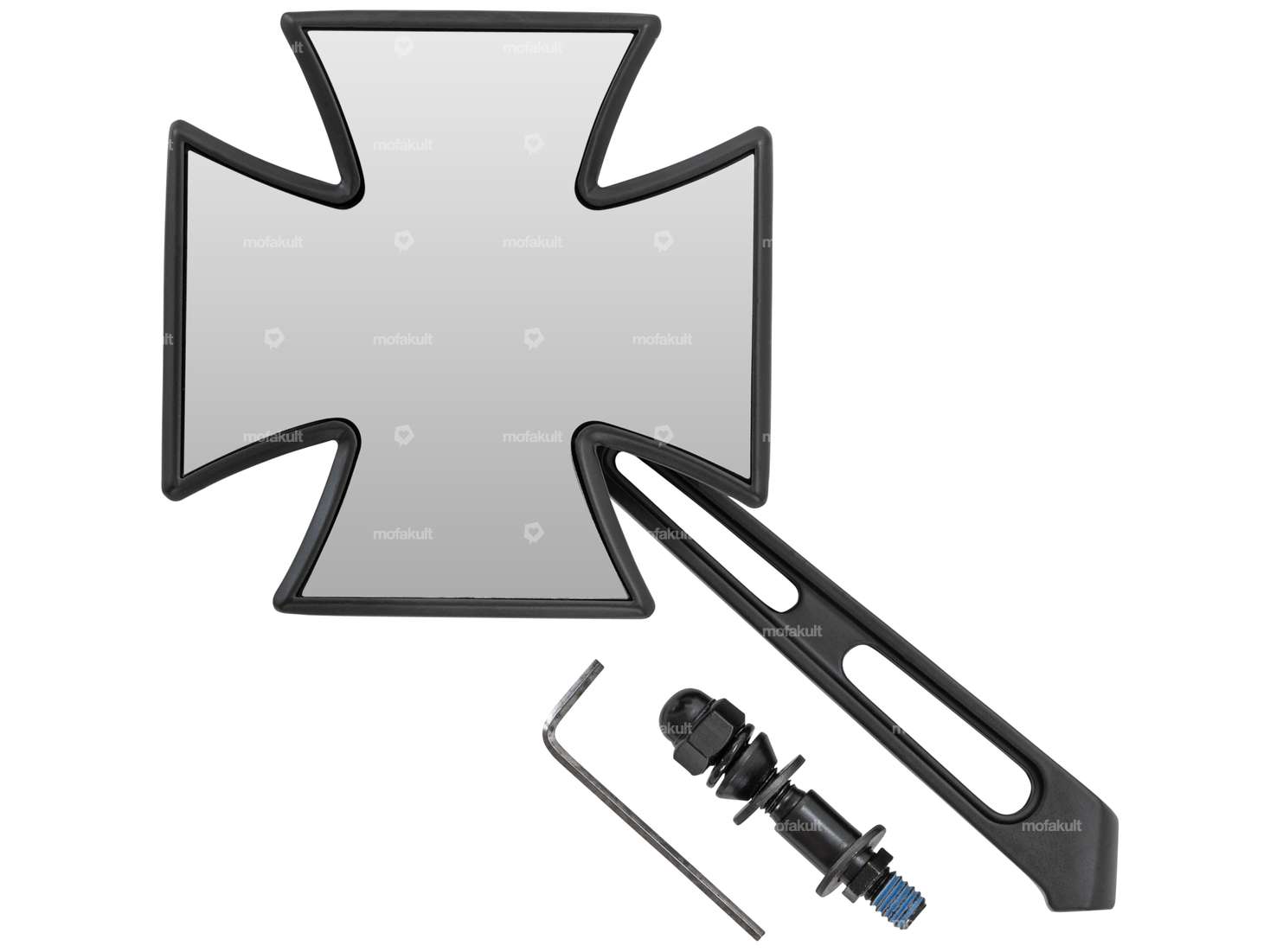 Spiegel «Iron Cross» schwarz matt Carousel Image 1