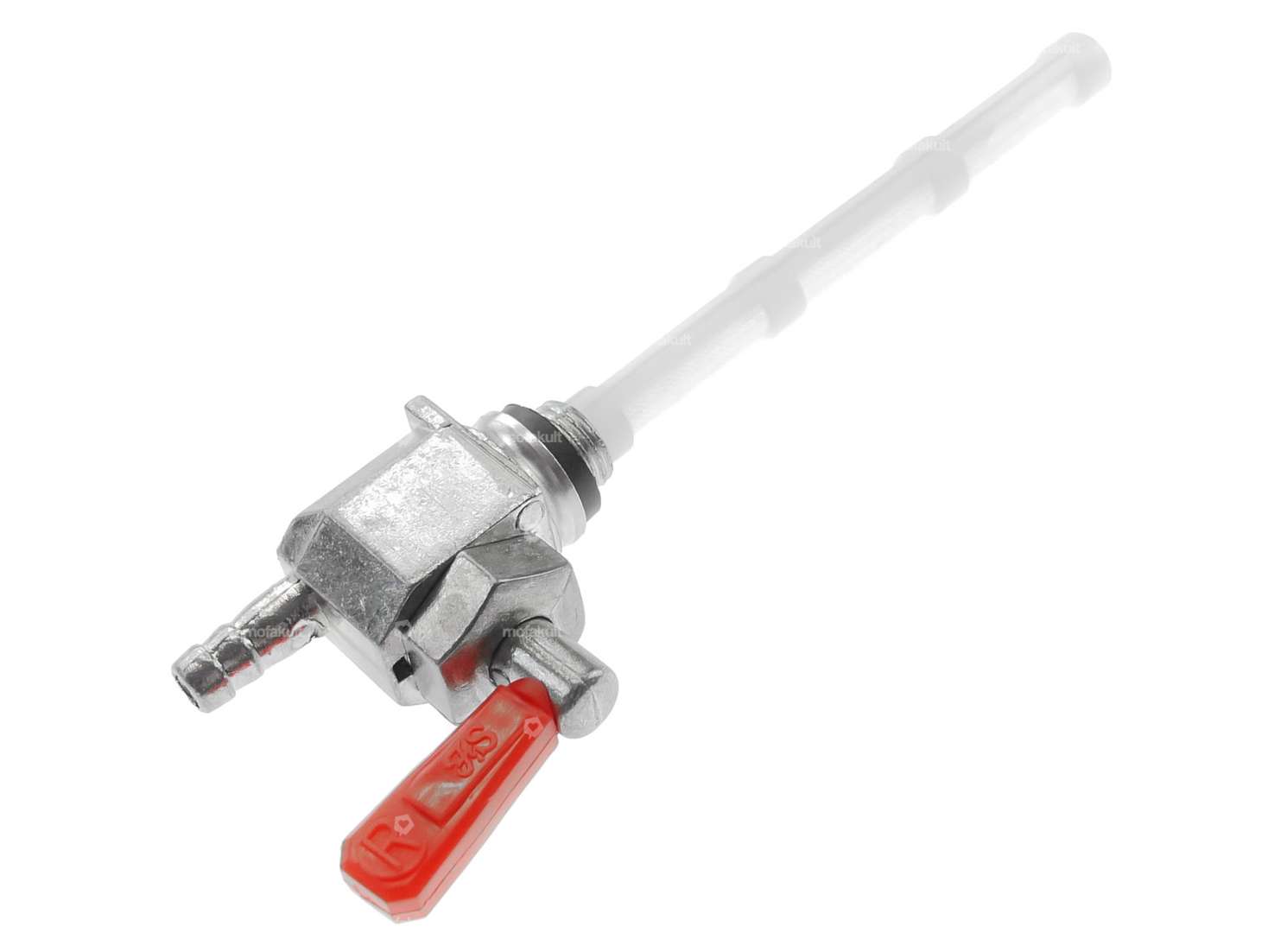 Rubinetto benzina verticale da 1/8" (da avvitare) in uscita sul fondo rosso Carousel Image 3