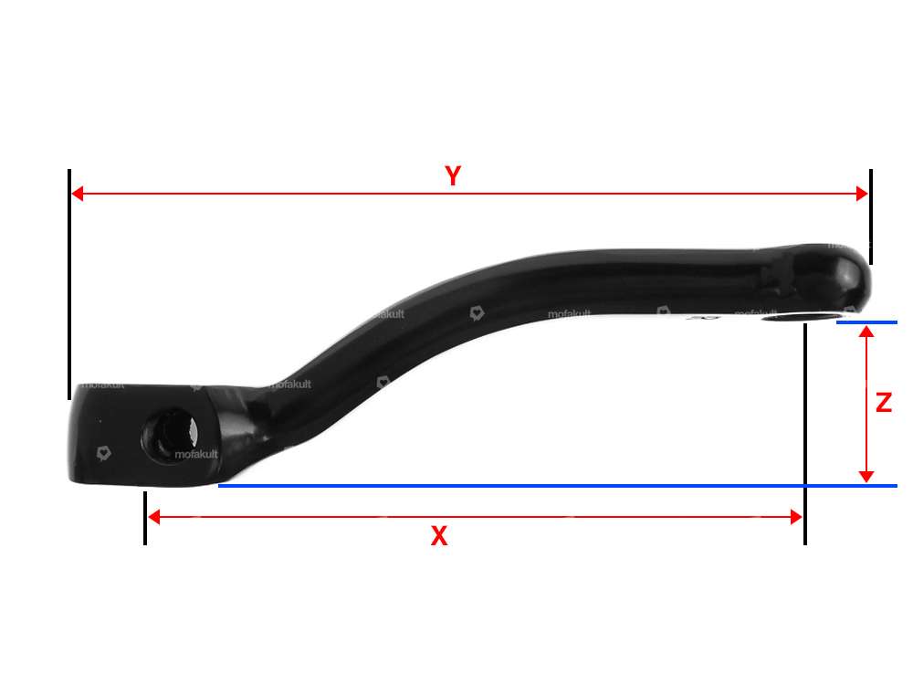 Pedivelle GPO nere 148 mm coppia Carousel Image 2