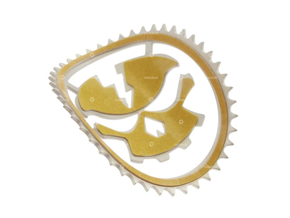 Lenkkopfschild (Kleber) Skull Head Alu blank Carousel Image 3