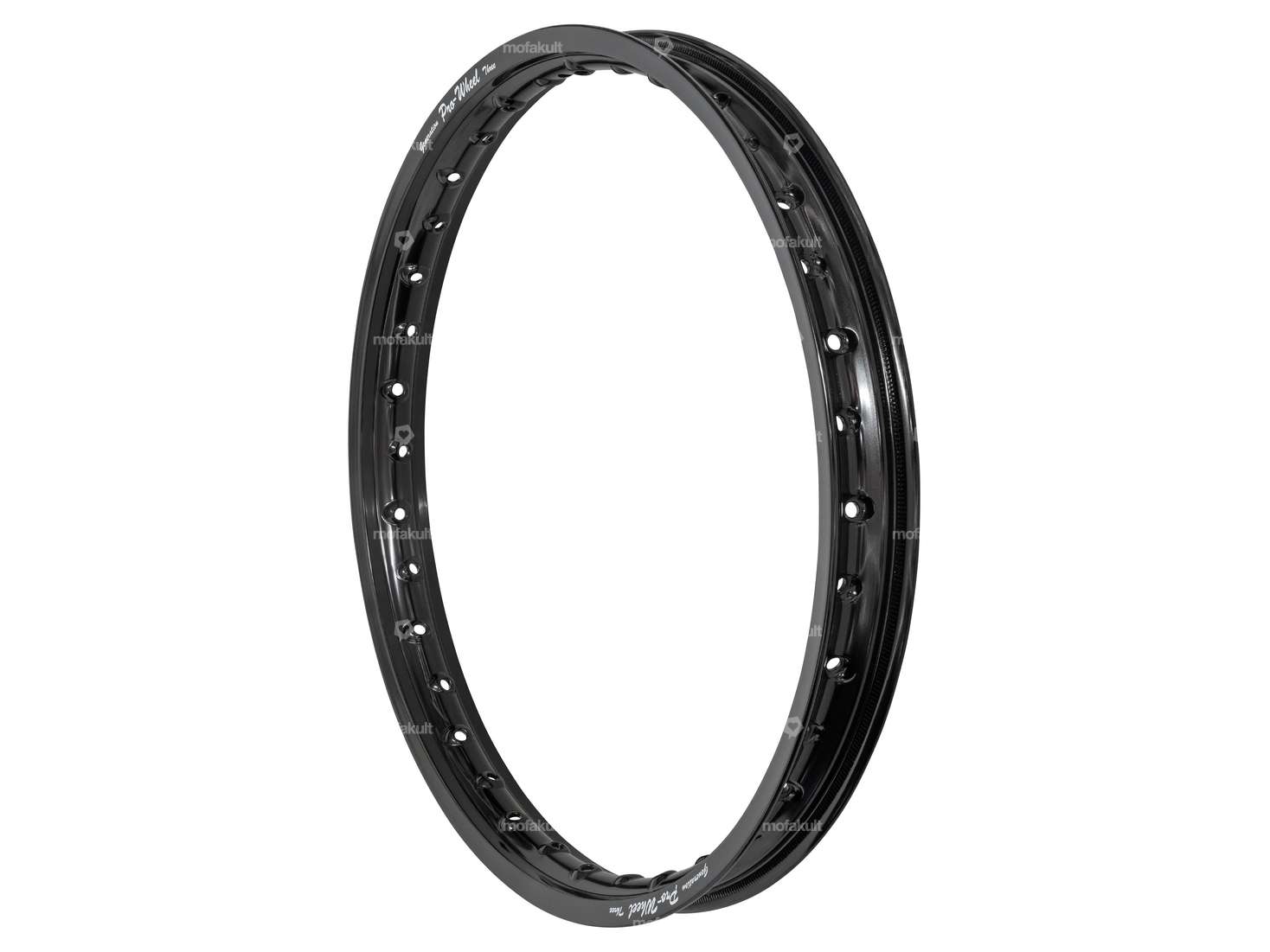Cerchio 1,40 x 17" (49 mm) alluminio anodizzato nero Carousel Image 1