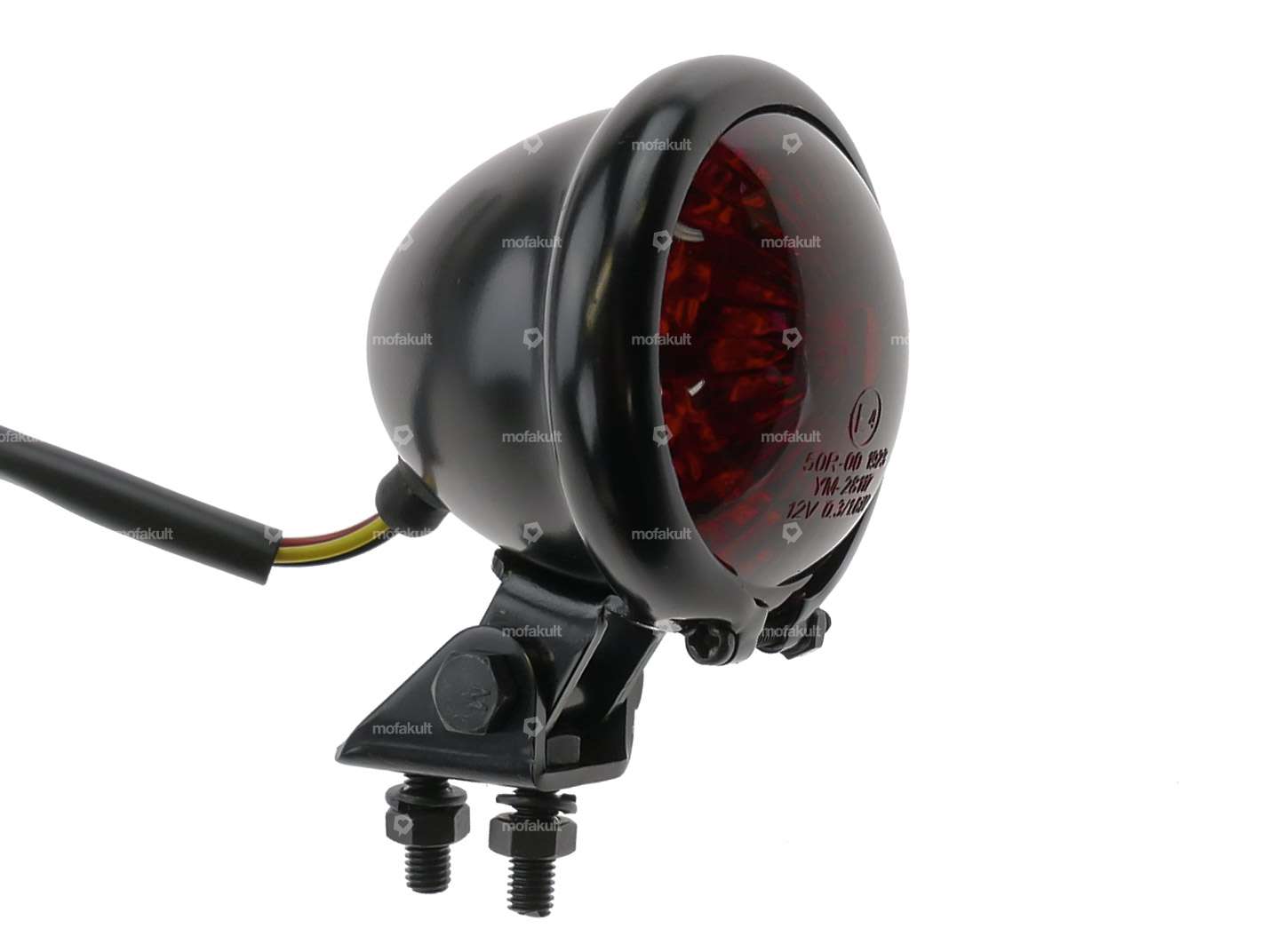 66HEROES fanale posteriore "Minnesota" lente rossa nera Carousel Image 1