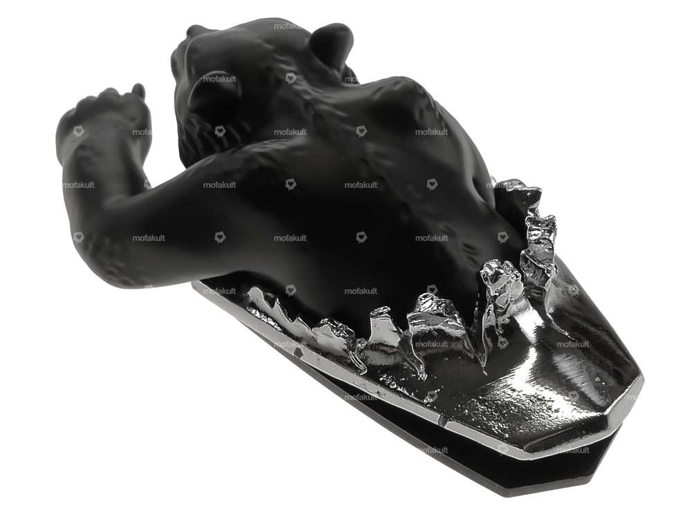 Figurine décorative Hunting Bear grande Chrome / noir Carousel Image 3