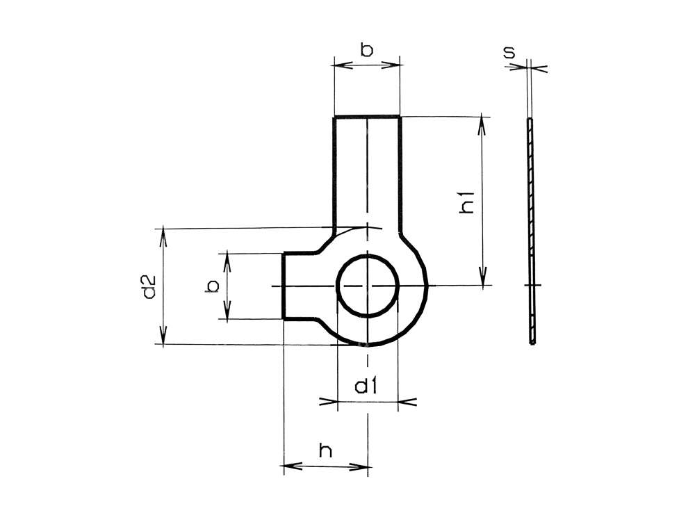 Piastra di bloccaggio M12 2 linguette Carousel Image 2