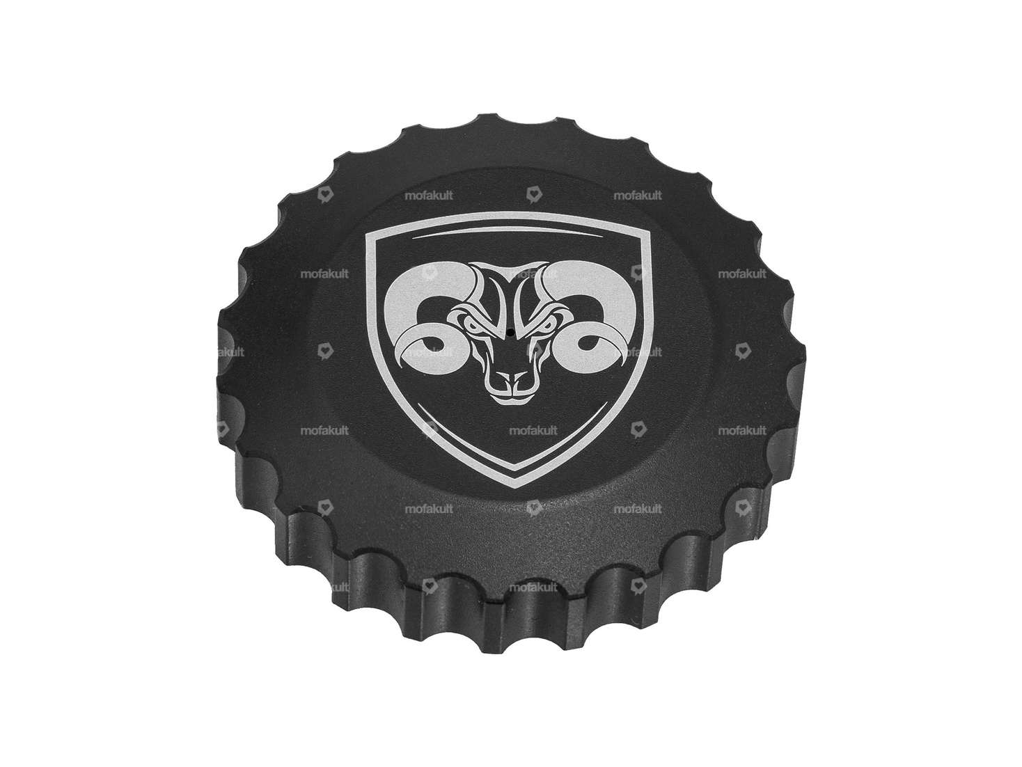 66HEROES fuel filler cap "66HEROES" bayonet 30 mm black Carousel Image 1
