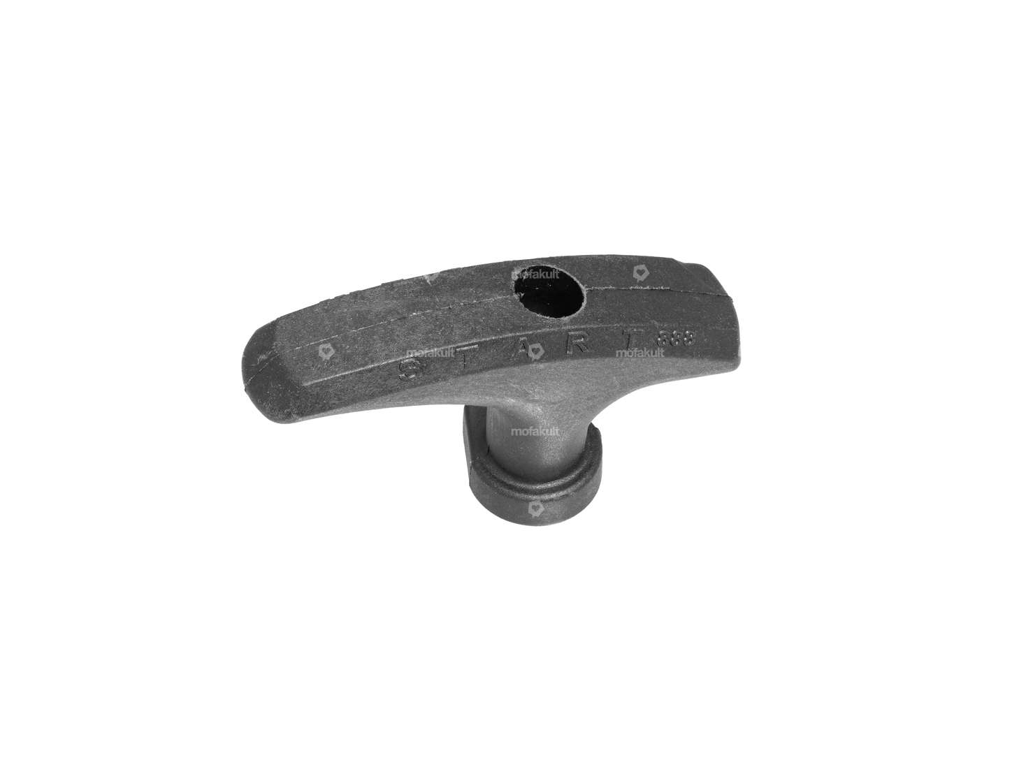 Maniglia di avviamento con cavo a strappo, plastica nera Carousel Image 2