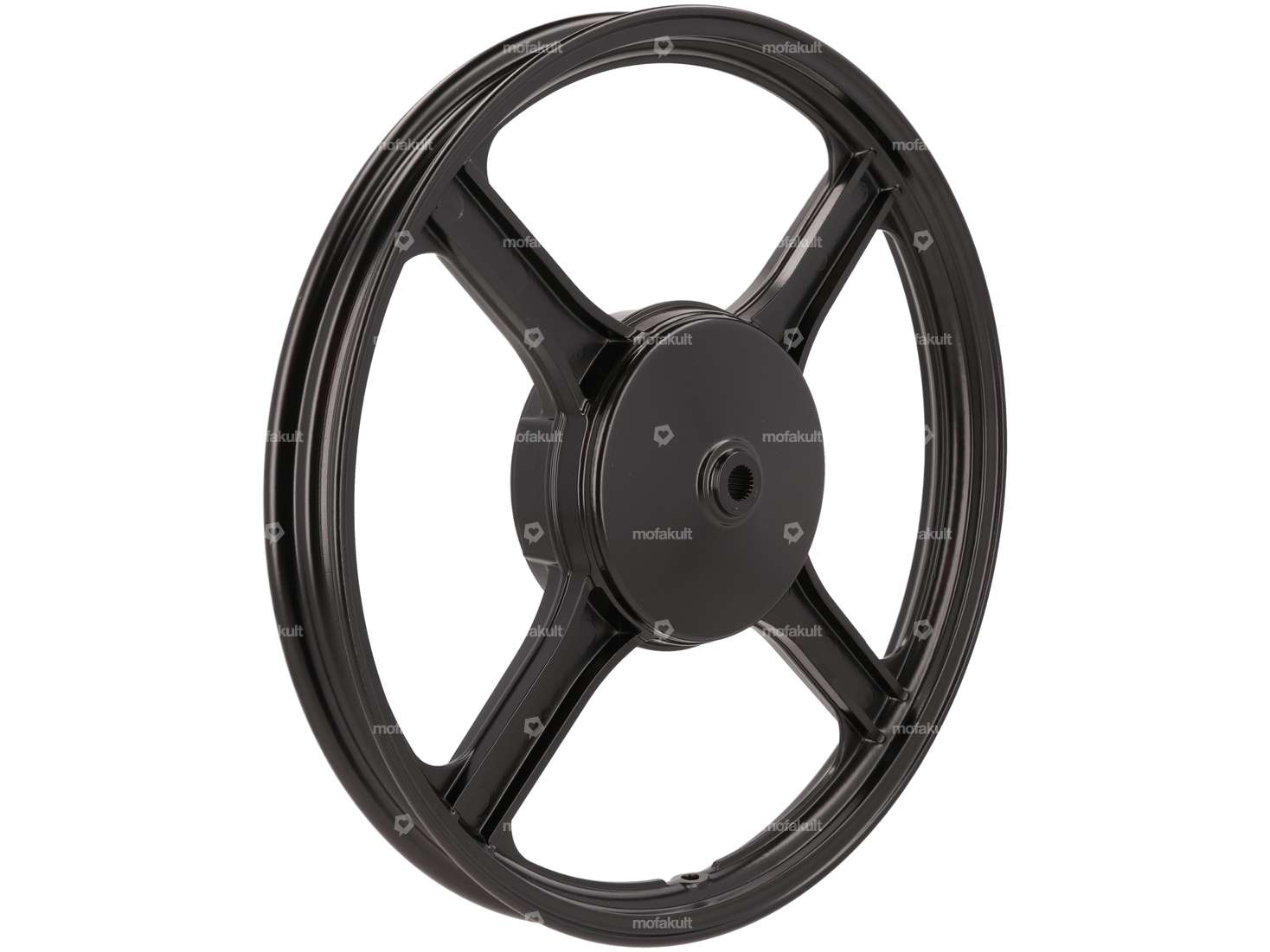 Set ruote 16" nero fuso (4 razze) riproduzione | Piaggio Bravo Carousel Image 5